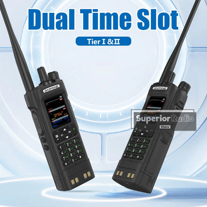 Baofeng DM-32 DMR Digital Walkie Talkie With Belt Clip Hoster GPS APRS High Power Long Range Dual Time Slot AES256 Type-C Charge