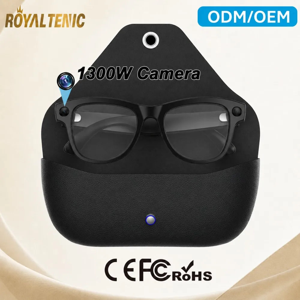 New AI Smart Glasses 13MP HD Camera 1200P Video  Multiple Languages Translation WiFi Sunglasses Bluetooth Call Music Men Women