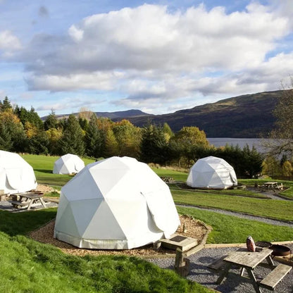 Waterproof PVC Geodesic Dome Ball Tent with Double Door Clear House for Camping and Hotel Use