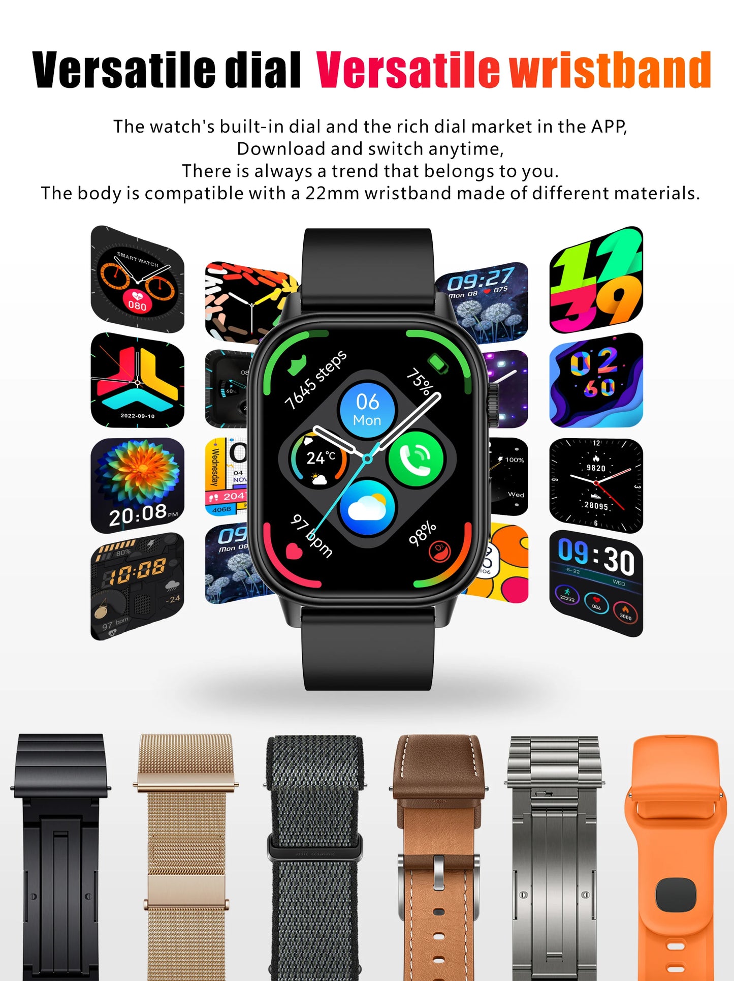 2026 New Multifunctional Smartwatch Women Gift Built-in GPS Bluetooth Call Music Fitness Sports Bracelet Sleep Monitor Watch Lad