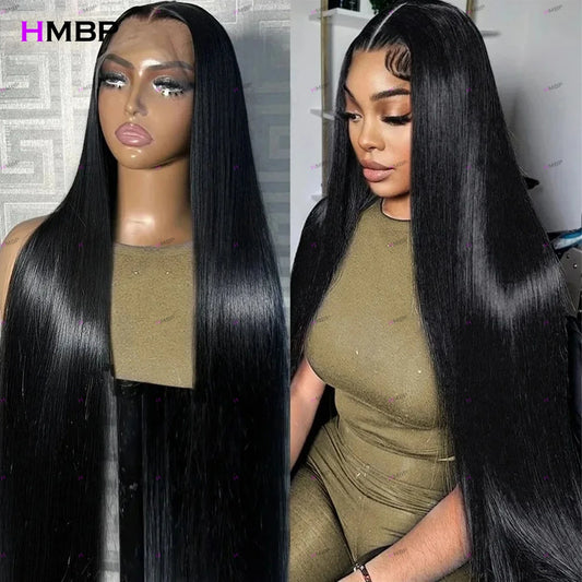 Glueless Lace Frontal Wigs Human Hair Wear And Go Straight 360 HD Lace Frontal Wig Pre Plucked Human Hair For Women Closure Wig