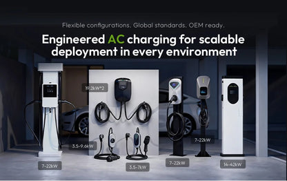 OEM&ODM 22kW Ac Ev Charger Type 2 Wallbox Fast Electric Vehicle Car Charging Stations With 5M Cable