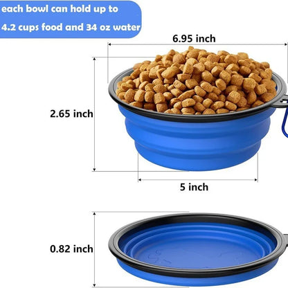 Durable TPR Portable Pet Food Bowl for Cats And Dogs Silicone Collapsible Travel Outdoor Water Food Bowl for Pets