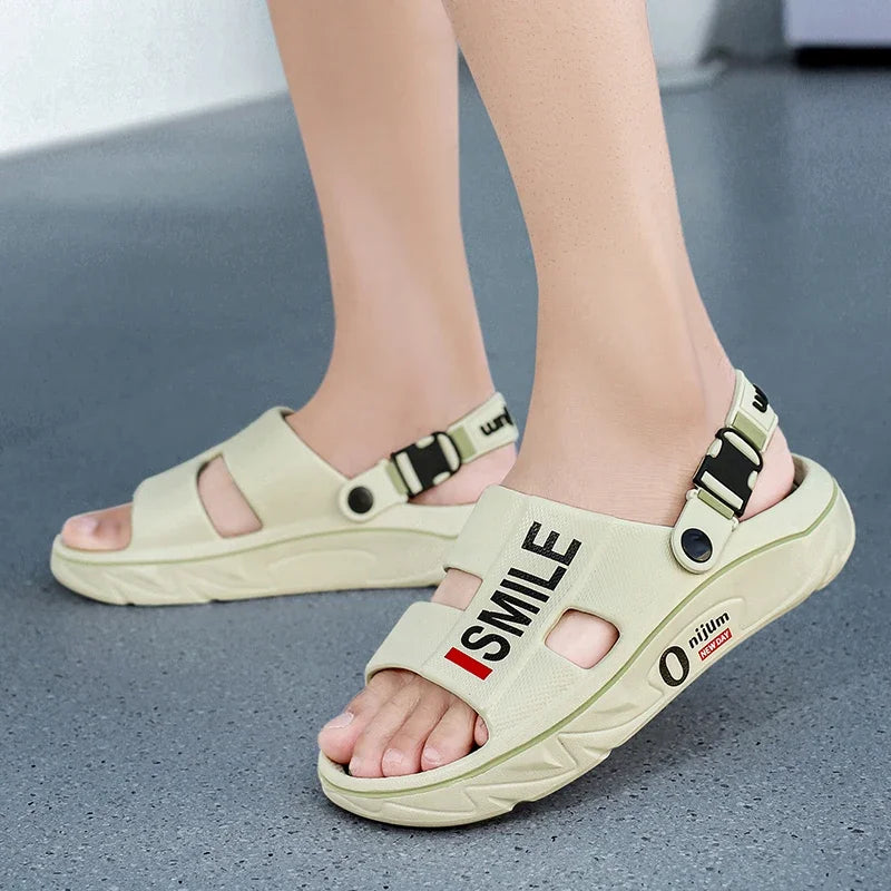 Summer Men's Massage Slippers Indoor Outdoor Sandals Beach Comfortable Soft Slides Clogs Casual Shoes Men Women Home Slippers
