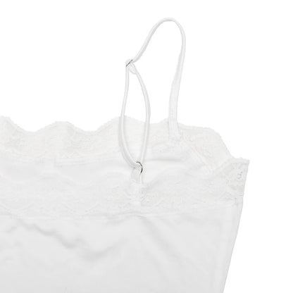 Lace Patchwork Cami Playsuit Women Sexy Backless Sleeveless Romper Solid Color Y2K Streetwear Casual Loungewear Outfit