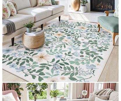 Vintage Floral BOHO Rugs Living Room Large Area Carpet Bedroom Floor Mats Foldable Machine Washable Rug Long Strip Runner Mat 러그