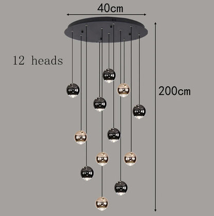 Modern Crystal stair chandelier lights indoor lighting Ceiling lamp hanging light led Chandeliers for living room indoor lightin