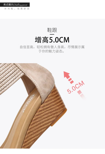 High quality leather flat sandals for women 5cm mid heel flower summer 2026 36 42 open toe vintage beach shoe black pink beige