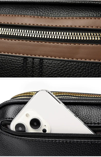 Genuine  3 Layers Luxury Designer Purses and Handbags Women Bag High Quality Leather Shoulder Sac  Bags for Women 2024Sac A Main