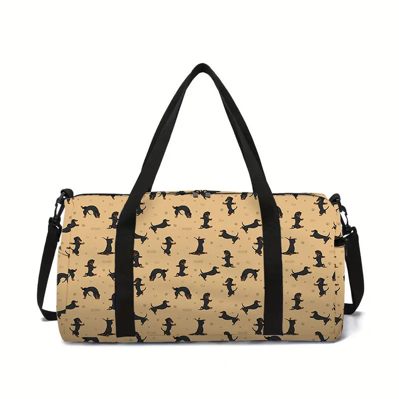 animal horse panda cat dog 3D Printed Large Capacity Travel Bags Barrel Shape Crossbody Bag Outdoor Sports Bags Gym Yoga Bag