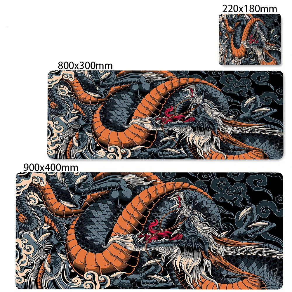 Black and White Dragon Mouse Pad Large Gaming Mousepads Computer Mousepad Mouse Mat 90x40cm Desk Pads For PC Keyboard Mats Table