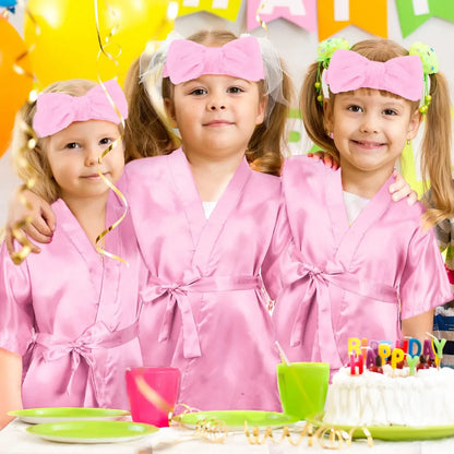 40 Pcs Girls Spa Party Supplies 10 Birthday Squad Princess Robe 10 Tote Bags 10 Headbands 10 Spa Masks for Birthday