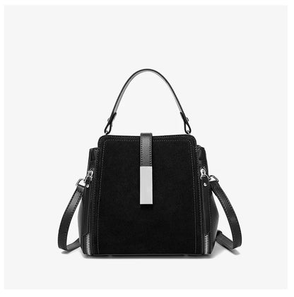NEW Winter Women's Vintage Natural suede Leather Shoulder Bags Ladies Luxury Designer Cowhide Handbags Female Crossbody Bag