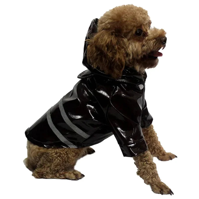 Summer Outdoor Puppy Pet Rain Coat S-XL Hoody Waterproof Jackets PU Raincoat for Dogs Cats Apparel Clothes Wholesale
