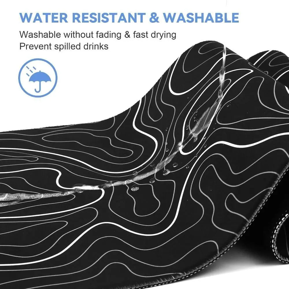 Professional Gaming Topographic Shape Gaming Mouse Pad Anti-Slip Wear-Resistant Keyboard Pad Office Keyboard Desk Mat Office Use