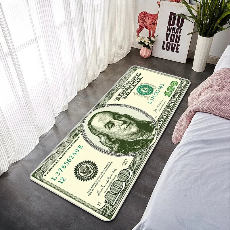 Dollar Doormat for Entrance Door Non-slip and Washable Kitchen Mat Absorbent Bathroom Rug Balcony Decorations Floor Mats Welcome