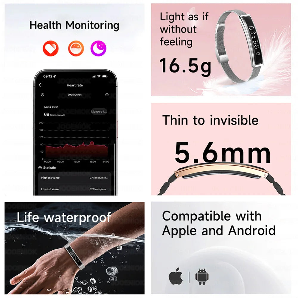 New Sports Waterproof Smart Band Bracelet Gesture Control Heart Rate Blood Oxygen Sleep Monitor Pedometer Screen Smartwatch 2026