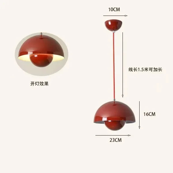 Nordic Minimalist 23cm Pendant Lights Modern Restaurant LED Chandelier E27 Bedroom Study Kitchen Island Home Decoration Gloss
