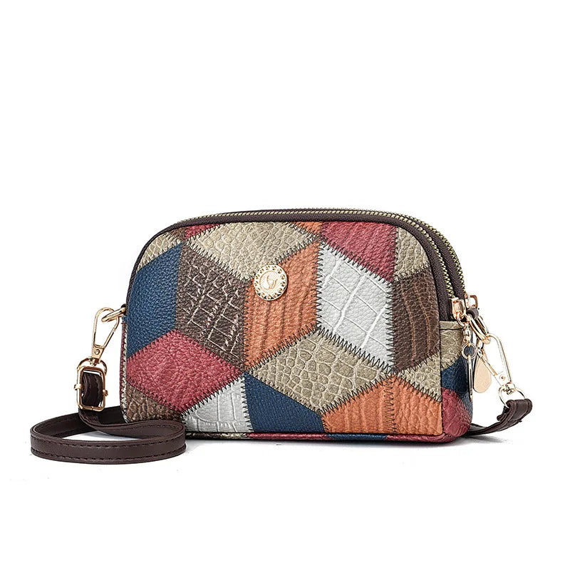 Vintage Female Shoulder Bags Fashion Shell Bag Patchwork PU Leather Women Bag Hobo Ladies Handbag Big Casual Tote Bags
