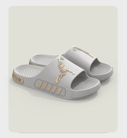 Men's Summer Thong Slippers Thick Bottom Anti-Slip Deodorant EVA Wear-Resistant Breathable Slip-On Sandals
