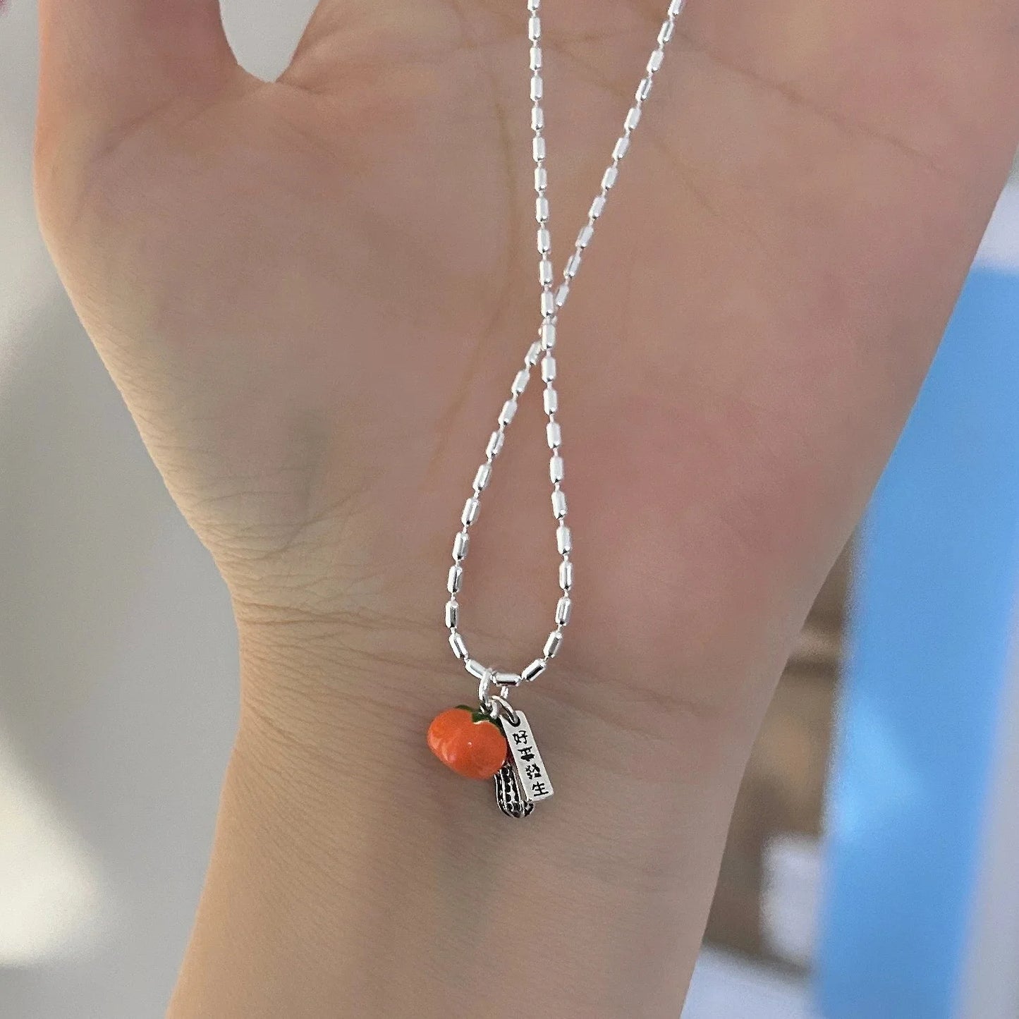 New Trendy Fashion 925 Silver Pearl Simple Elegant Thin Chain Pendant Necklace for Women Girl Jewelry Dropship Wholesale
