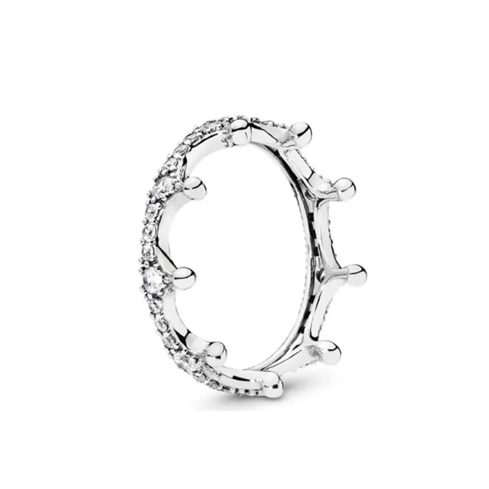 European New 925 Silver Heart-Shaped,Floral,Square Ring Suitable for Exquisite High-Quality Jewelry for Women at Wedding Parties