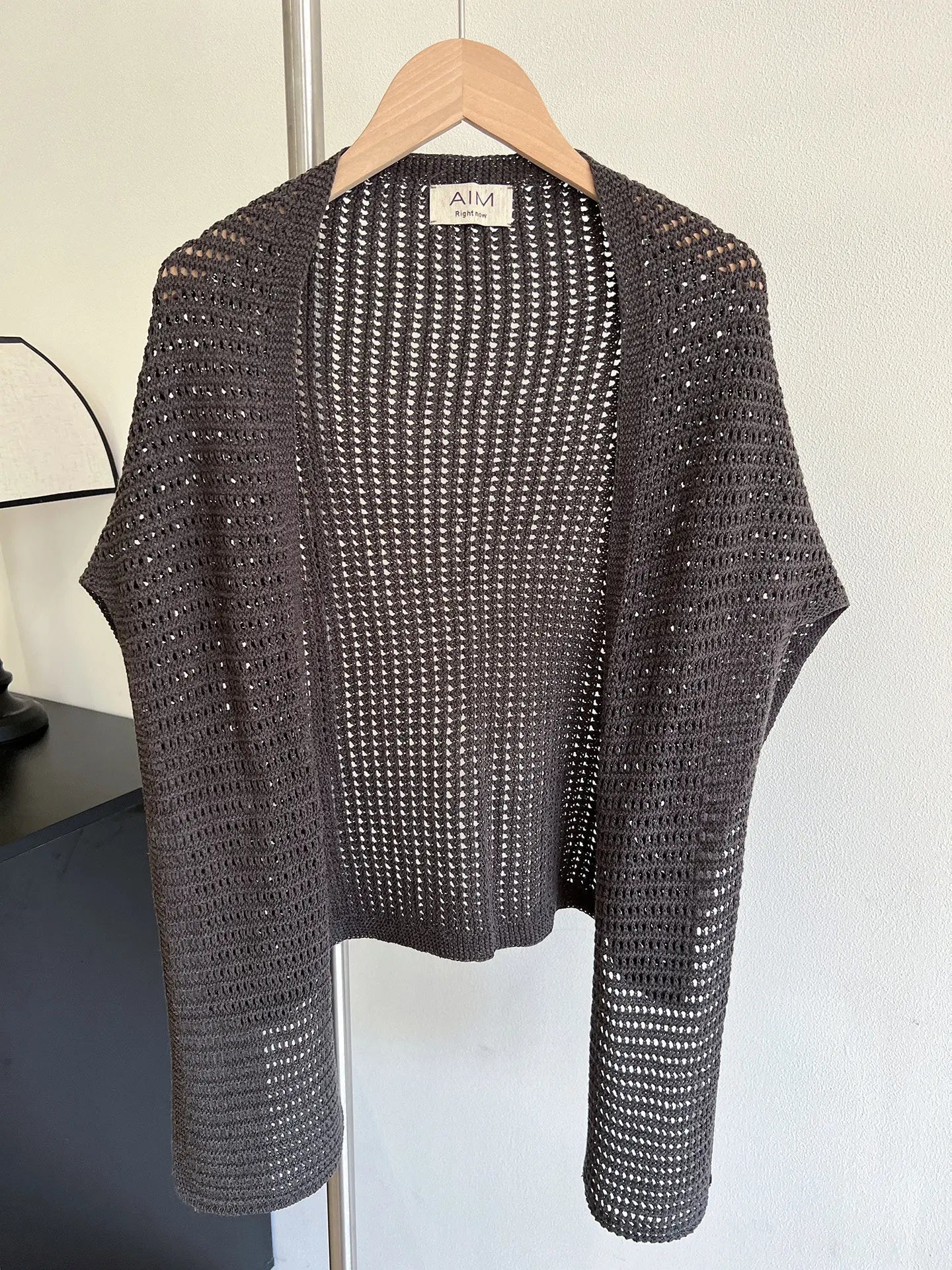 Knitted Hollow T-shaped Shawl for Women 2026 Summer New Thin with Wool Knot Decoration Sun-protective Vest on The Shoulders