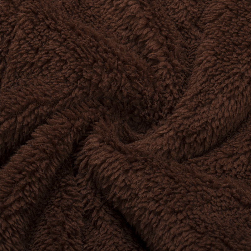 Women Winter Warm Plush Romper Pajamas Solid Color Long-Sleeve Zipper High Neck Hooded Homewear S/M/L/XL/2XL