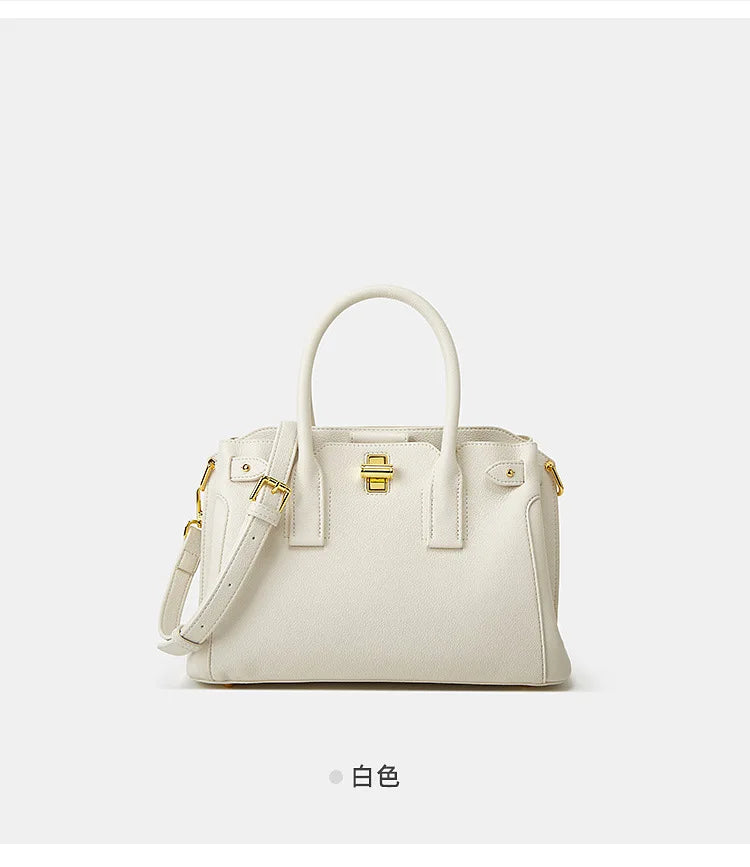Fashion Beige High Quality PU Leather Bags Women Shoulder Bag Ladies Luxury Tote Strap Female Crossbody Handbag