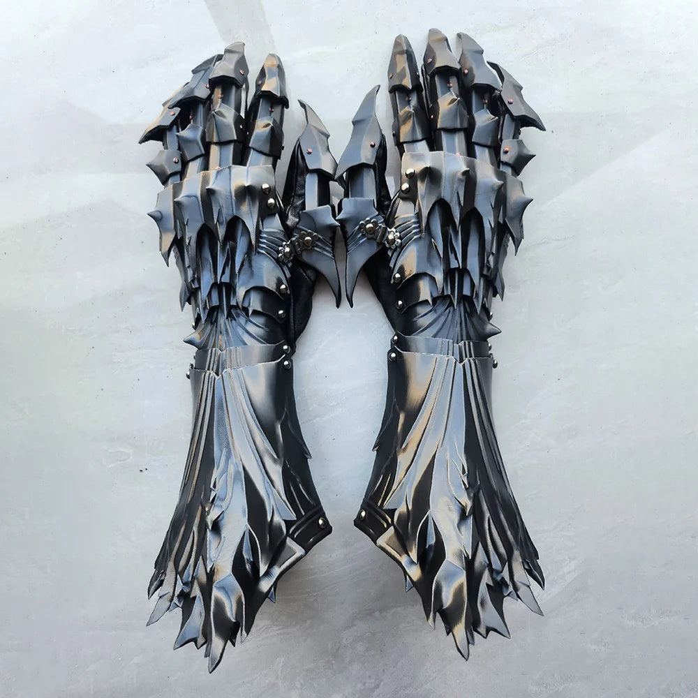 Gloves3D printed Silk PLA Material,A Pair Of Cosplay Prop Gloves Can Be Customized Dragon-Shaped Gloves Props Boys Gifte