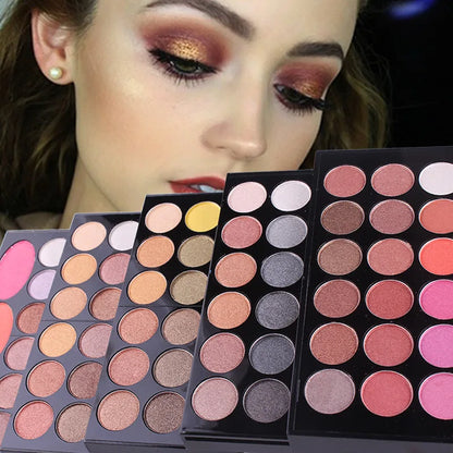 Miss Rose Makeup Case Set Kit-Ultimate Color Combination-Holiday Gift Set Cosmetic Eye Shadow Lip Gloss Blush Brow Combo Palette