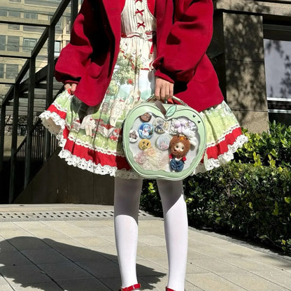 Kawaii Ita Backpack Creative Apple Women's Ita Bag Original Cute Five Pointed Star Street Fashion Harajuku Girl Crossbody Bags