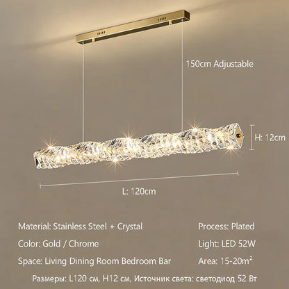 Luxury K9 Crystal Chandelier Dimmable Ceiling LED Pendant Lights Home Living Room Bedroom Indoor Atmosphere Decorative Lighting