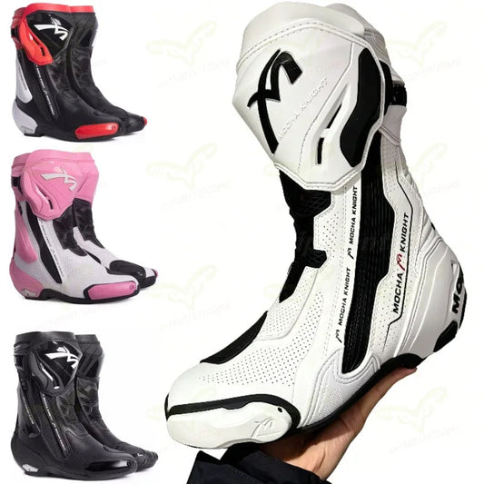 Men's Summer Breathable Racing Boots MOCHA SH109 Motorcycle Boots Breathable Women's Off-road Racing CE Certified Riding Boots