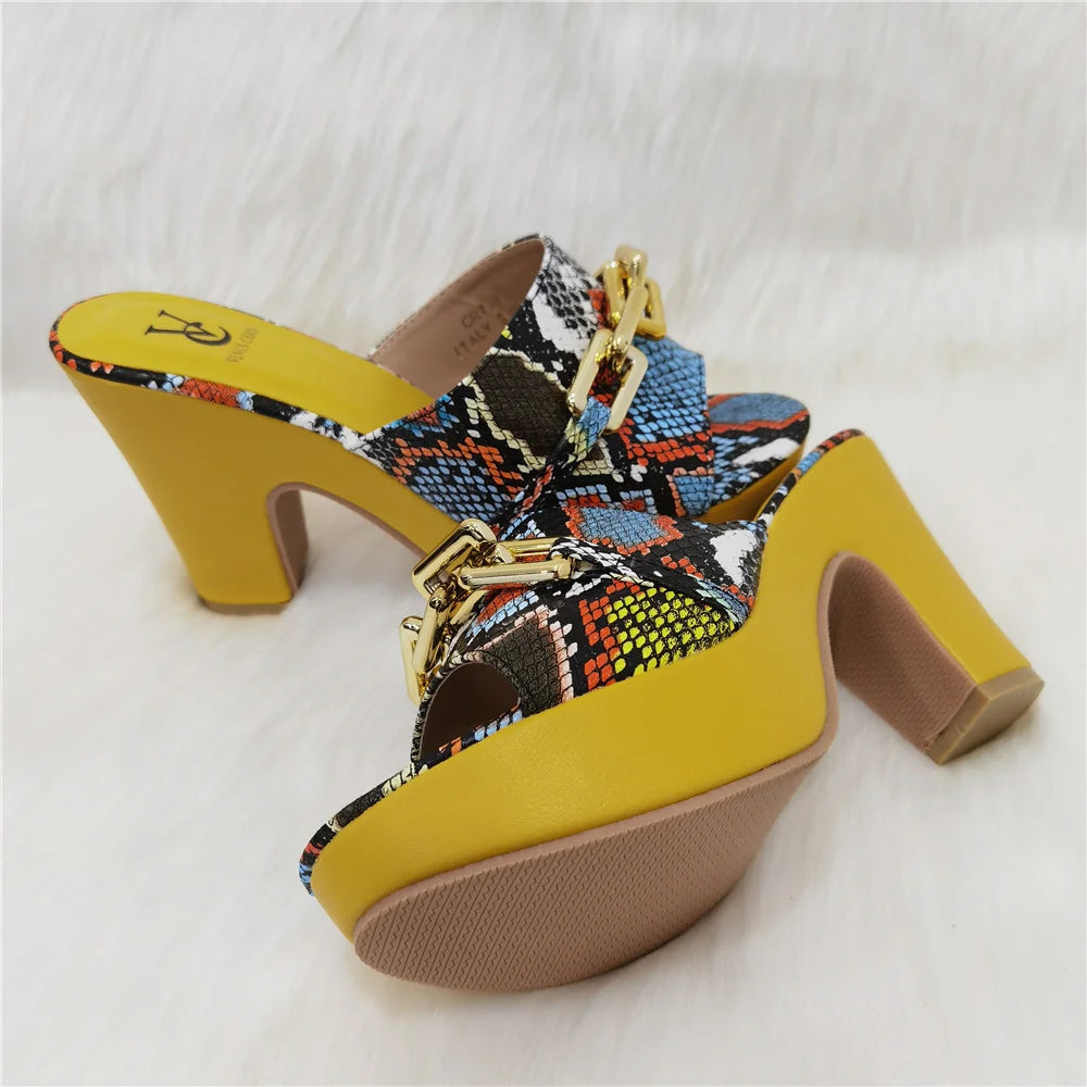 2023 Fashion Women Summer Autumn Skid-proof Square Toe Shoes  Heels Italian Woman Wedding for Party Shoes