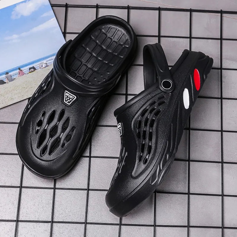 Summer Unisex Clogs Sandals Shoe Men Woman Hoof Thongs Stamp Garden Beach Big Size 36-49 Slippers for Men's Shoes Zapatos Hombr