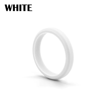 1pc Sports Hypotenuse Silicone Ring 7 Color for Women Wedding Rubber Bands Hypoallergenic Flexible Finger Rings