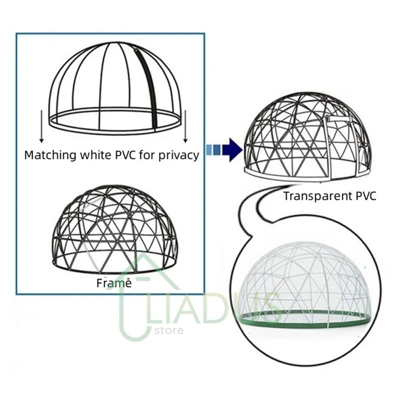 3.6M TPU Clear Bubble Dome Tent for Outdoor Events Parties Camping Cafe Dining - Luxury PVC Garden Igloo Style Tent Bubble Tree