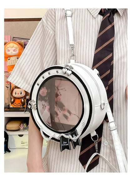 2026 New Sweet Y2k Aesthetic Shoulder Bags Women Kawaii Fashion Casual Backpacks Trendy transparent Travel Crossbody Ita Bags