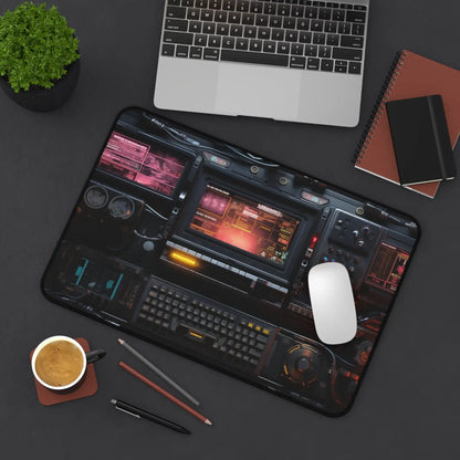 Hacker Console Pattern Table Mat, Sci-fi Panel Desktop Decoration XXL Mouse Pads, Non-slip Waterproof Gaming Mouse Pad