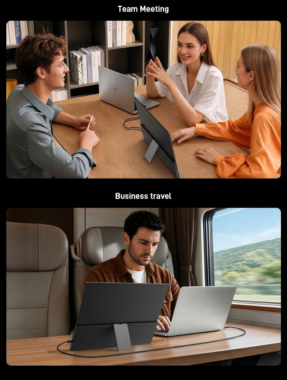 16 Inch 2K 120Hz OLED Monitor 2048×1280 100% Color Gamut VESA Mount External Screen for Laptop PS5 Switch Game Design Office