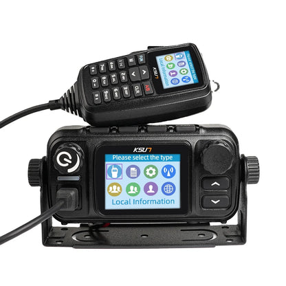 Vehicle Radio Walkie Talkie KSUN CT510 25W GPS  VHF UHF Dual Band 4G POC Network Car Radio for Outdoor Self-driving