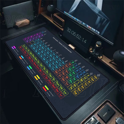 Periodic Table of Elements Mouse Pad Large Gaming Keyboard Mousepad with Stitched Edge Non-Slip Rubber Base Office PC Desk Mat