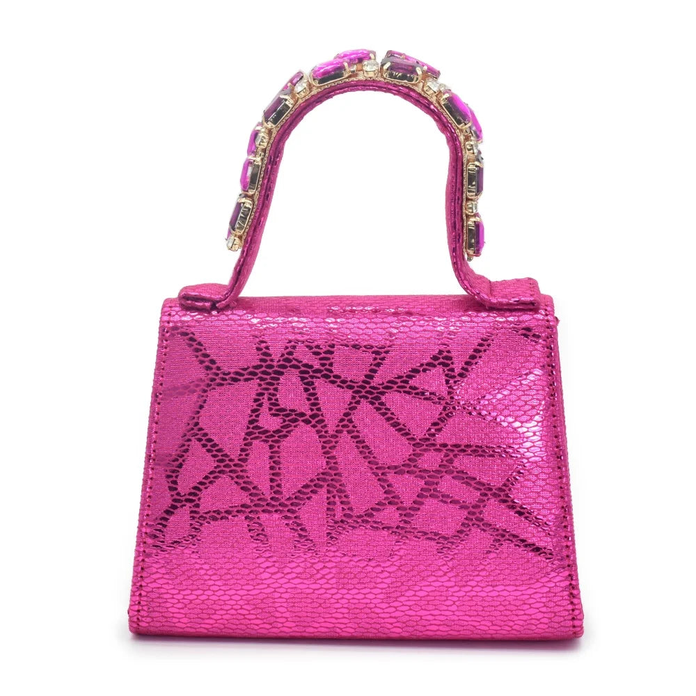 Fashion Women Shoes and Bags To Match Set Nigeria Party African Shoe and Bags Set for Wedding Rhinestone Elegant Pumps for Lady