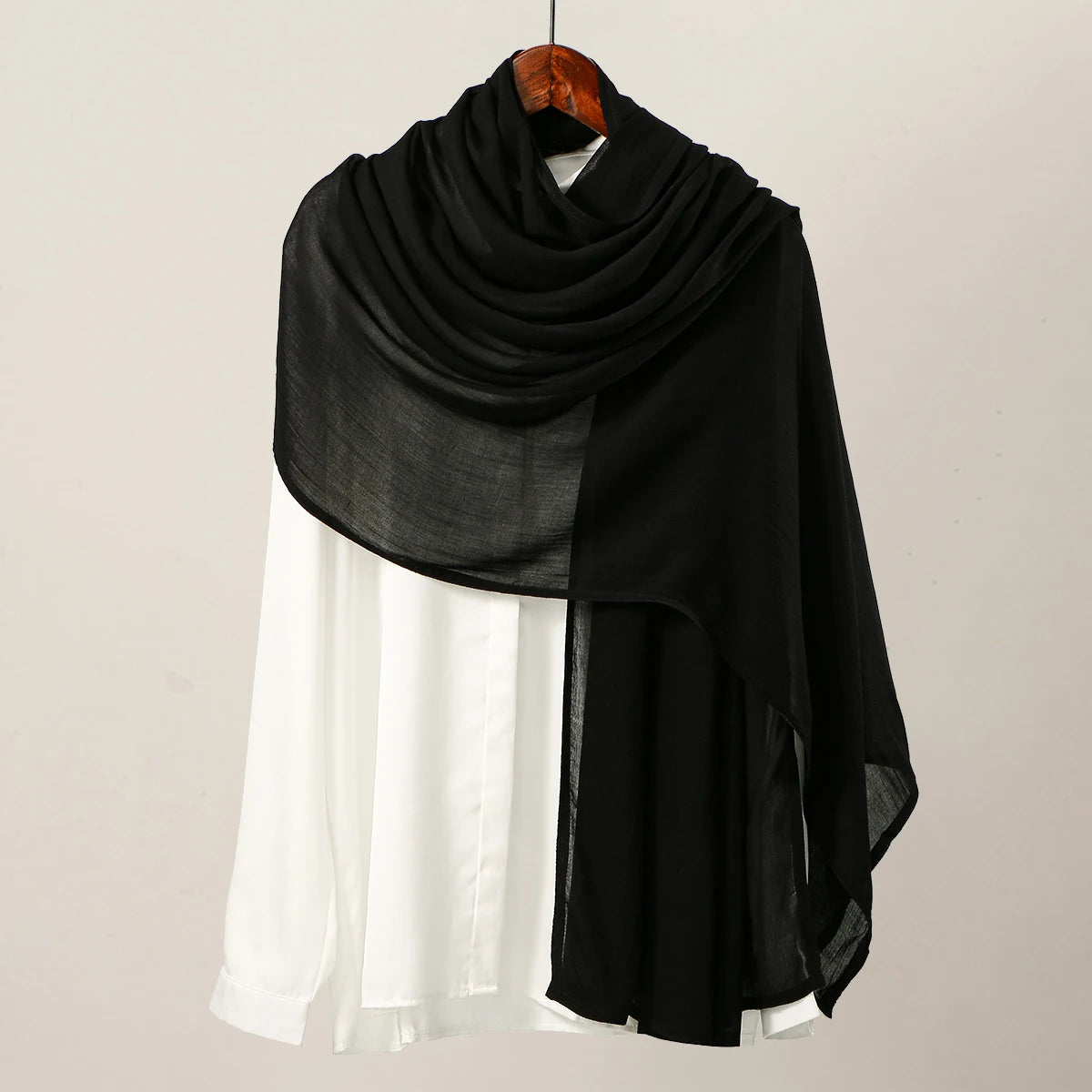 New Big Size Solid Rayon Modal Hijab Scarf Women Muslim Headscarf Wraps Shawl Femme Musulman Headband Islamic Turban 190*85cm