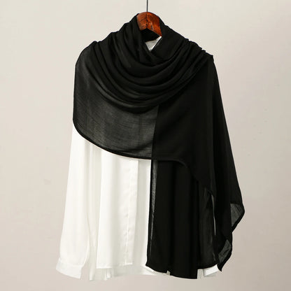 New Big Size Solid Rayon Modal Hijab Scarf Women Muslim Headscarf Wraps Shawl Femme Musulman Headband Islamic Turban 190*85cm