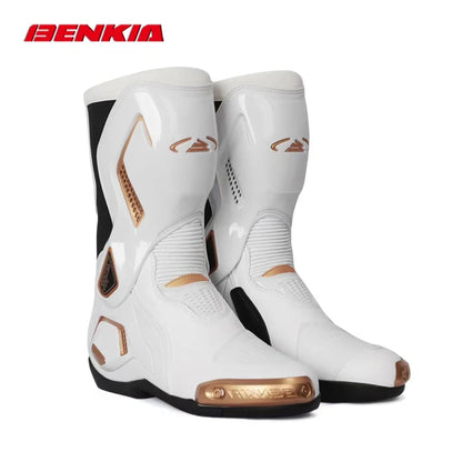 BENKIA CE Certification Motorcycle Botas Professional Track Riding Boots Racing Summer Zapato AntiCollision Off-Road for Rally