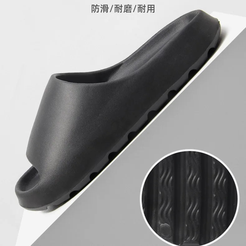 MENG PAI Thick Soled Eva Fashion Slides Soft Summer Slippers Comfortable Beach Sandals Casual Home Shoes For Men And Women