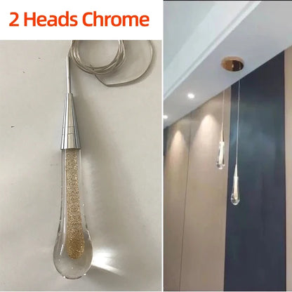 Customizable Post-Modern Crystal Glass led Pendant Lights Hanglamp Drop Light Restaurant Bar Pendant Lamp Staircase Lamps