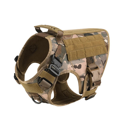 Dog Harness Collar Leash Molle Pouches For Medium Large Dogs Pet German Shepherd Training Walking Vest Tactical Dog Harnesses